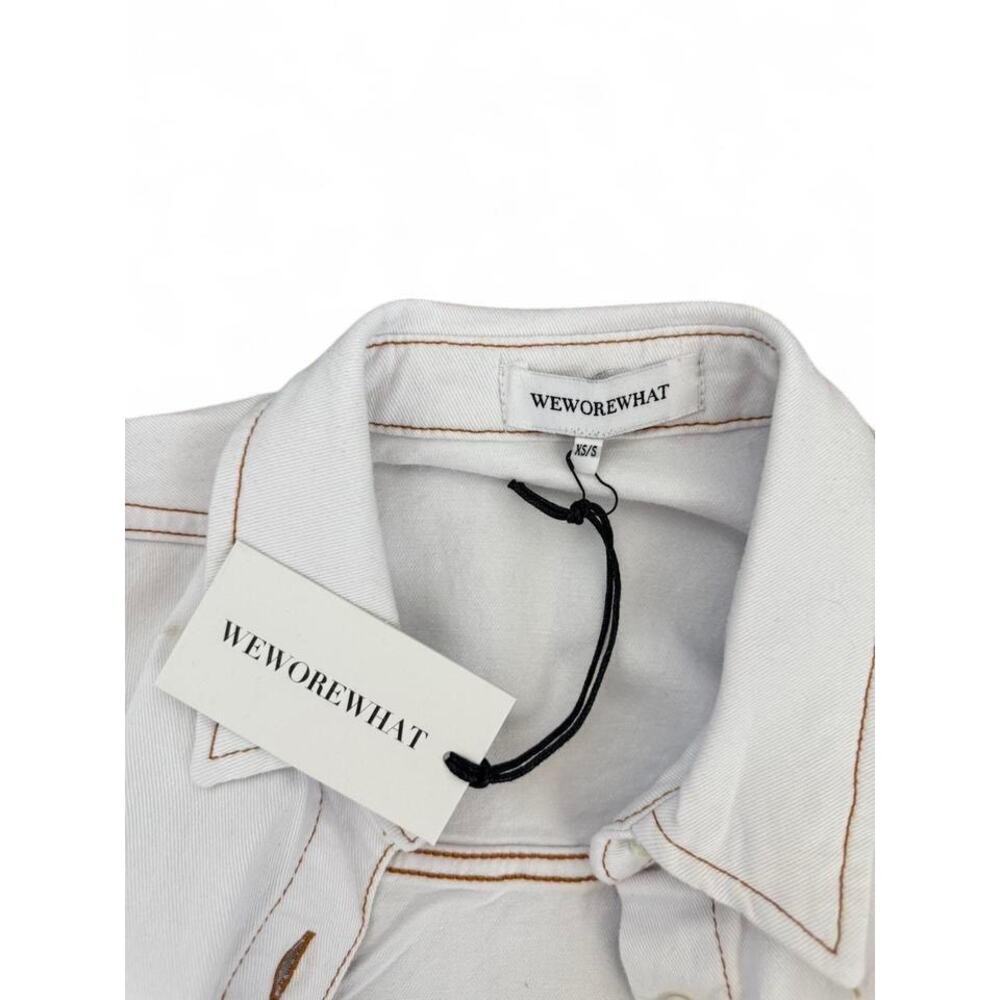 WeWoreWhat Boyfriend Button Down Shirt Women’s XS/S White NEW Oversized Top - Picture 4 of 6